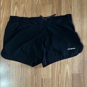 Patagonia Black Women's Athletic Shorts with Drawcord